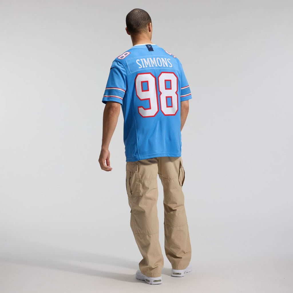 Jeffery Simmons Tennessee Titans Light Blue Team Vapor F.U.S.E. Stitched Limited Jersey