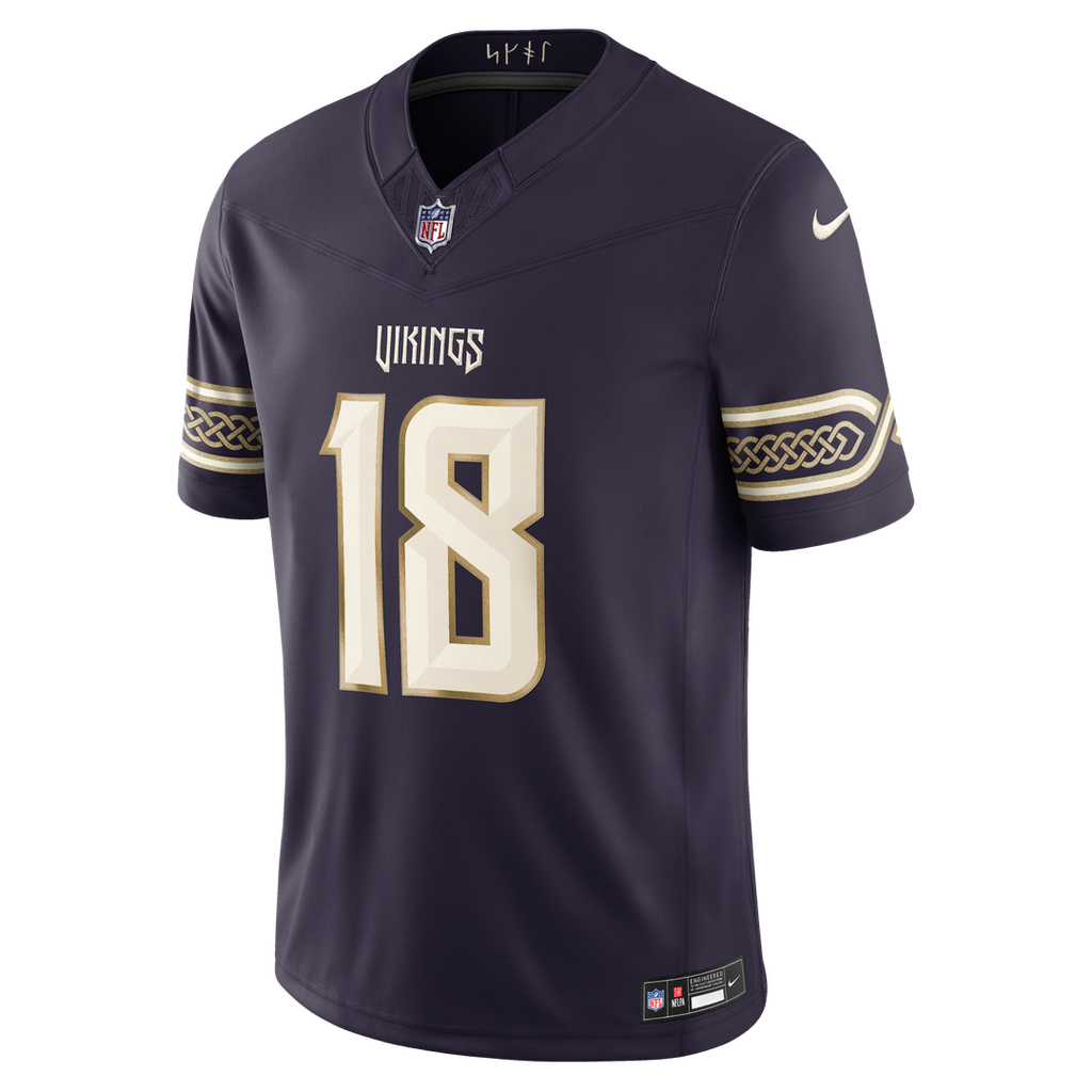 Justin Jefferson Minnesota Vikings Purple 2026 Rivalries Collection Stitched Limited Jersey
