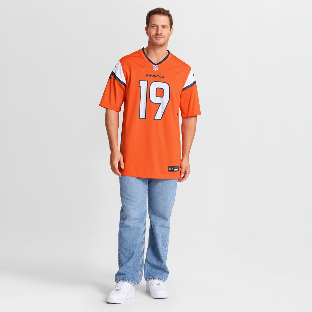 Marvin Mims Jr Denver Broncos Orange Team Game Jersey