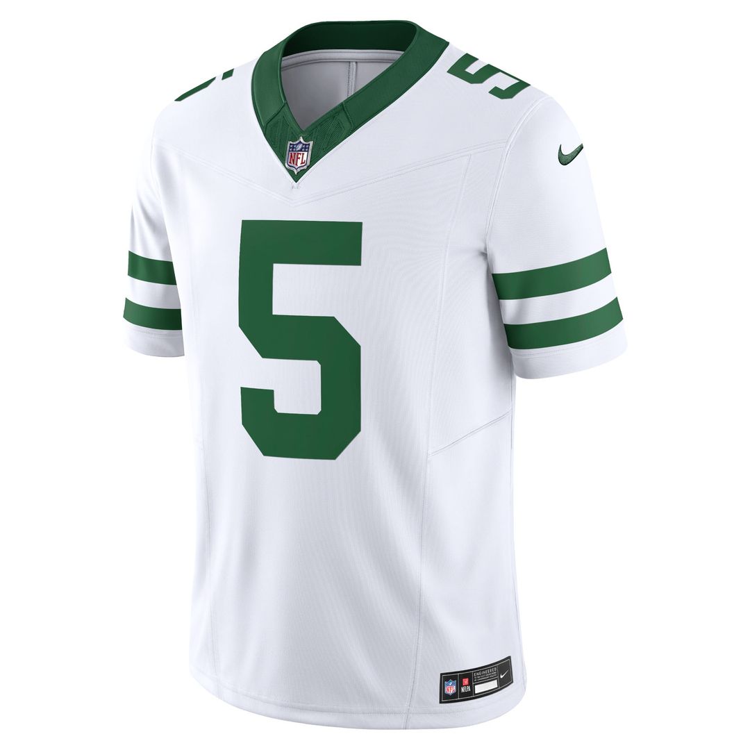 Garrett Wilson New York Jets Legacy White Vapor F.U.S.E. Limited Jersey
