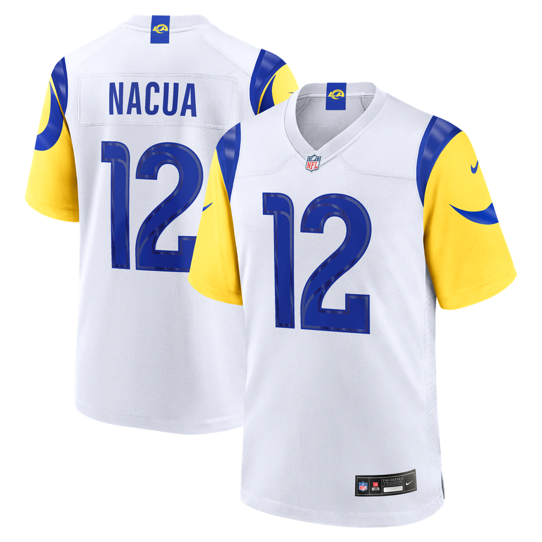 Puka Nacua Los Angeles Rams White White Game Player Jersey