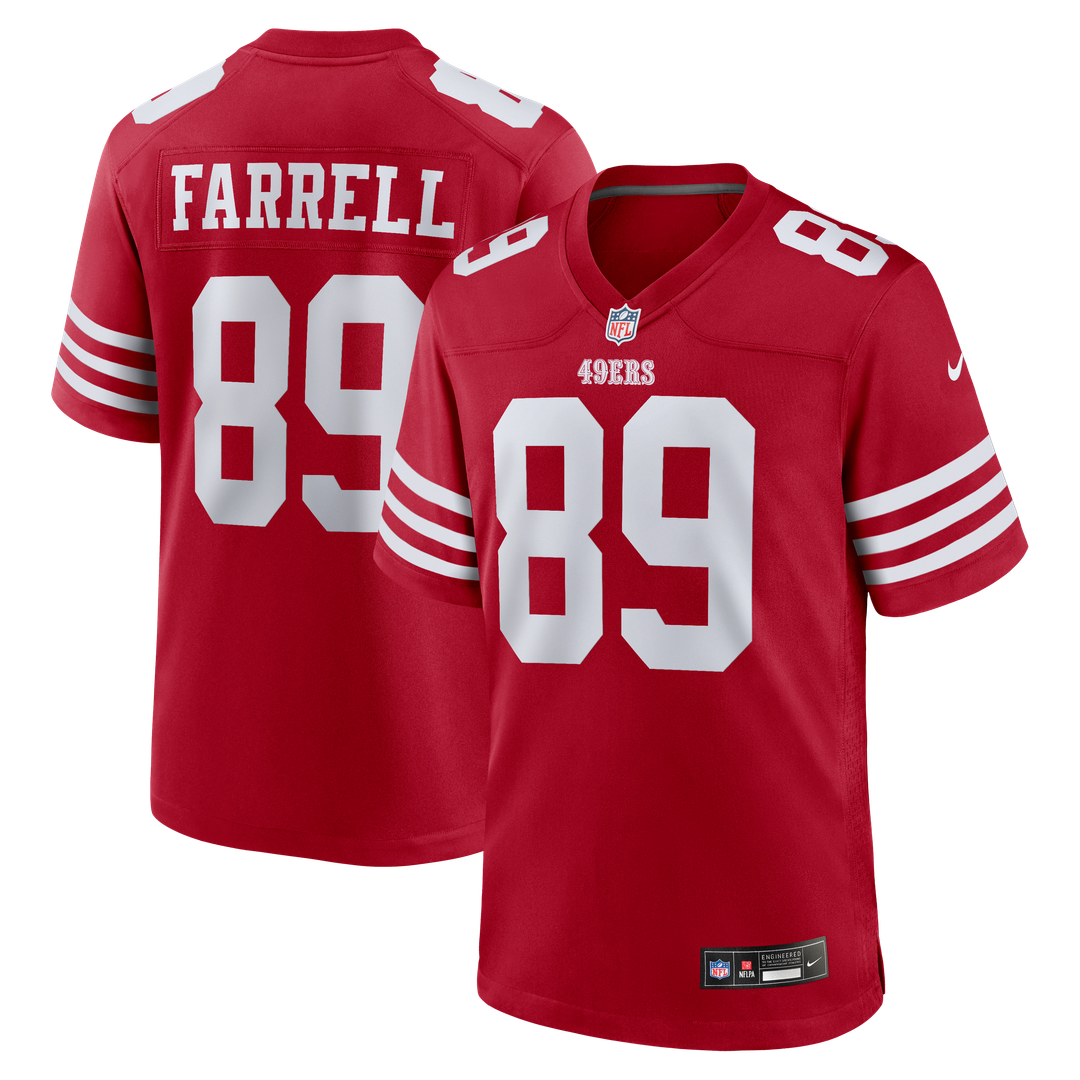 Luke Farrell San Francisco 49ers Scarlet Team Game Jersey