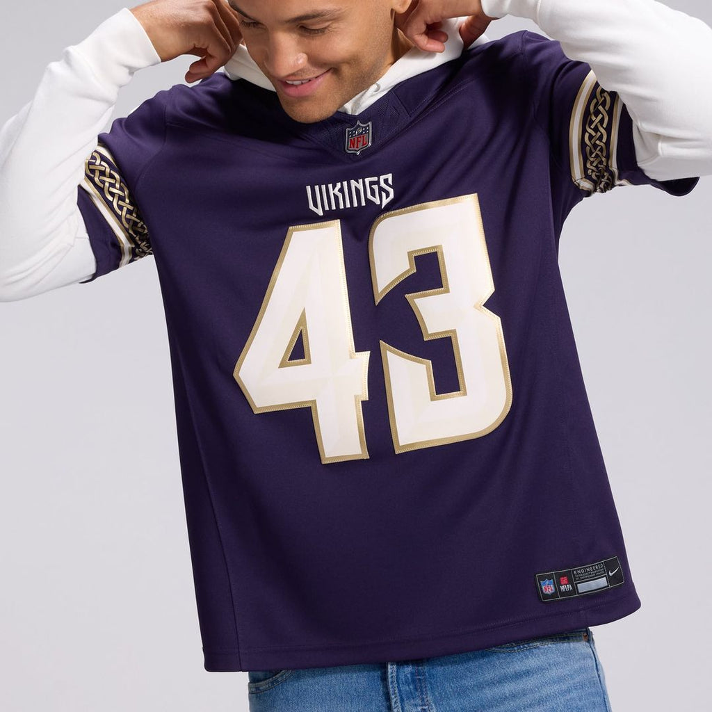 Andrew Van Ginkel Minnesota Vikings Purple 2026 Rivalries Collection Stitched Limited Jersey