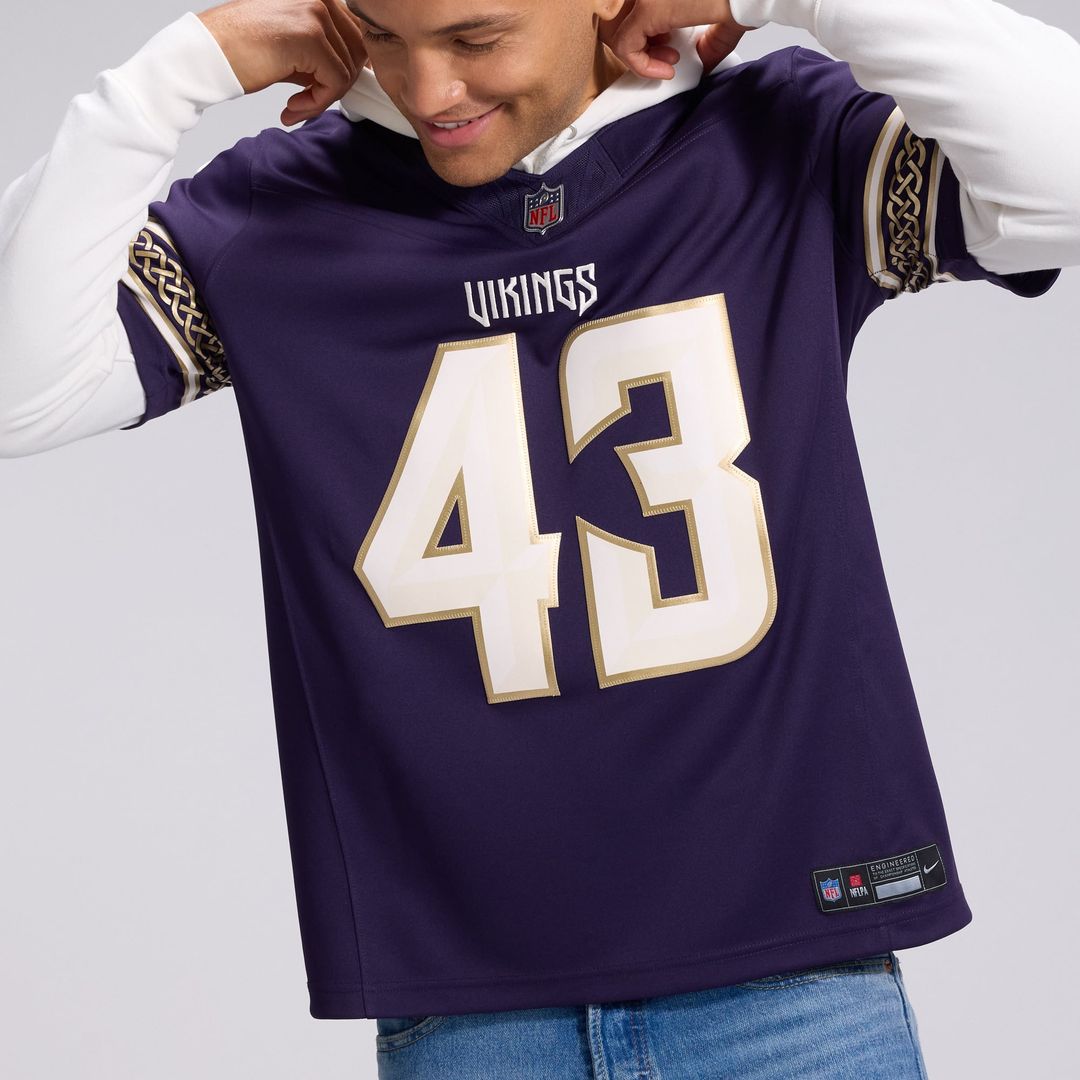 Andrew Van Ginkel Minnesota Vikings Purple 2026 Rivalries Collection Stitched Limited Jersey