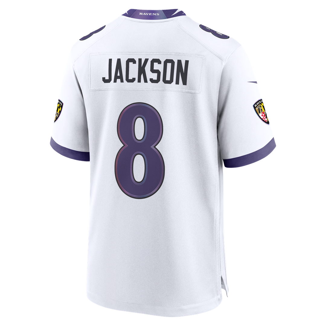 Lamar Jackson Baltimore Ravens White Game Jersey