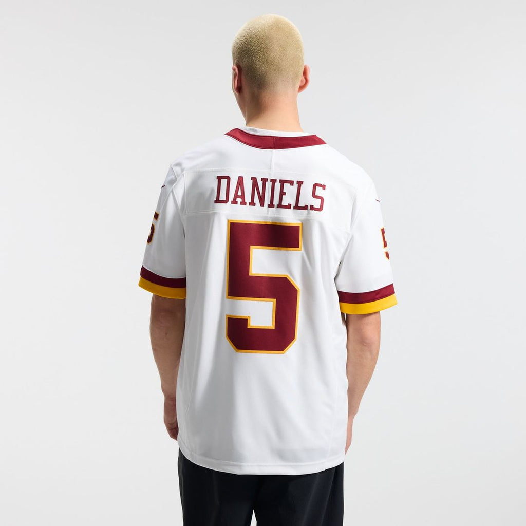 Jayden Daniels Washington Commanders White Vapor F.U.S.E. Stitched Limited Jersey