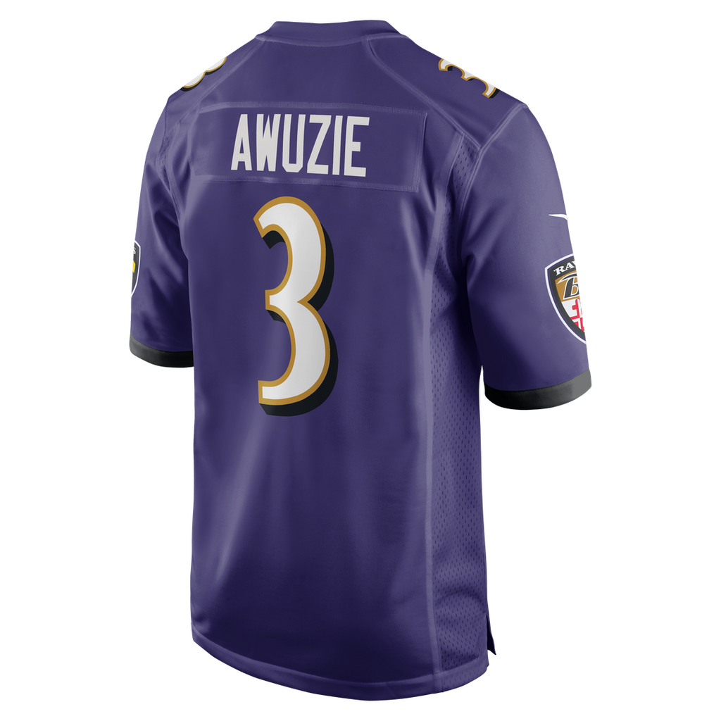 Chidobe Awuzie Baltimore Ravens Purple Team Game Jersey