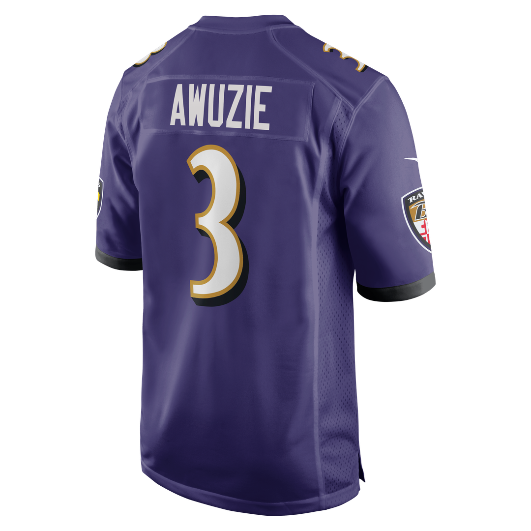 Chidobe Awuzie Baltimore Ravens Purple Team Game Jersey