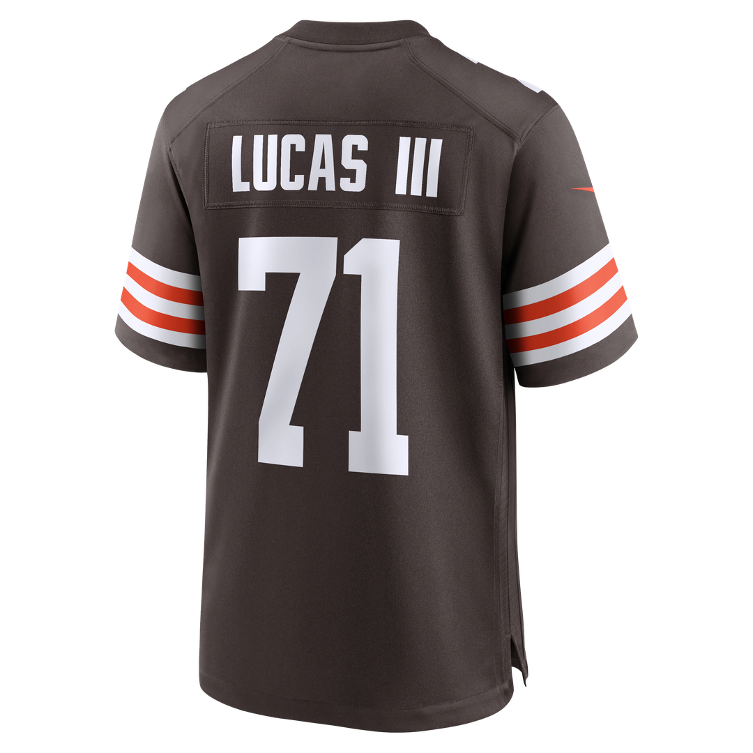 Cornelius Lucas Cleveland Browns Brown Team Game Jersey