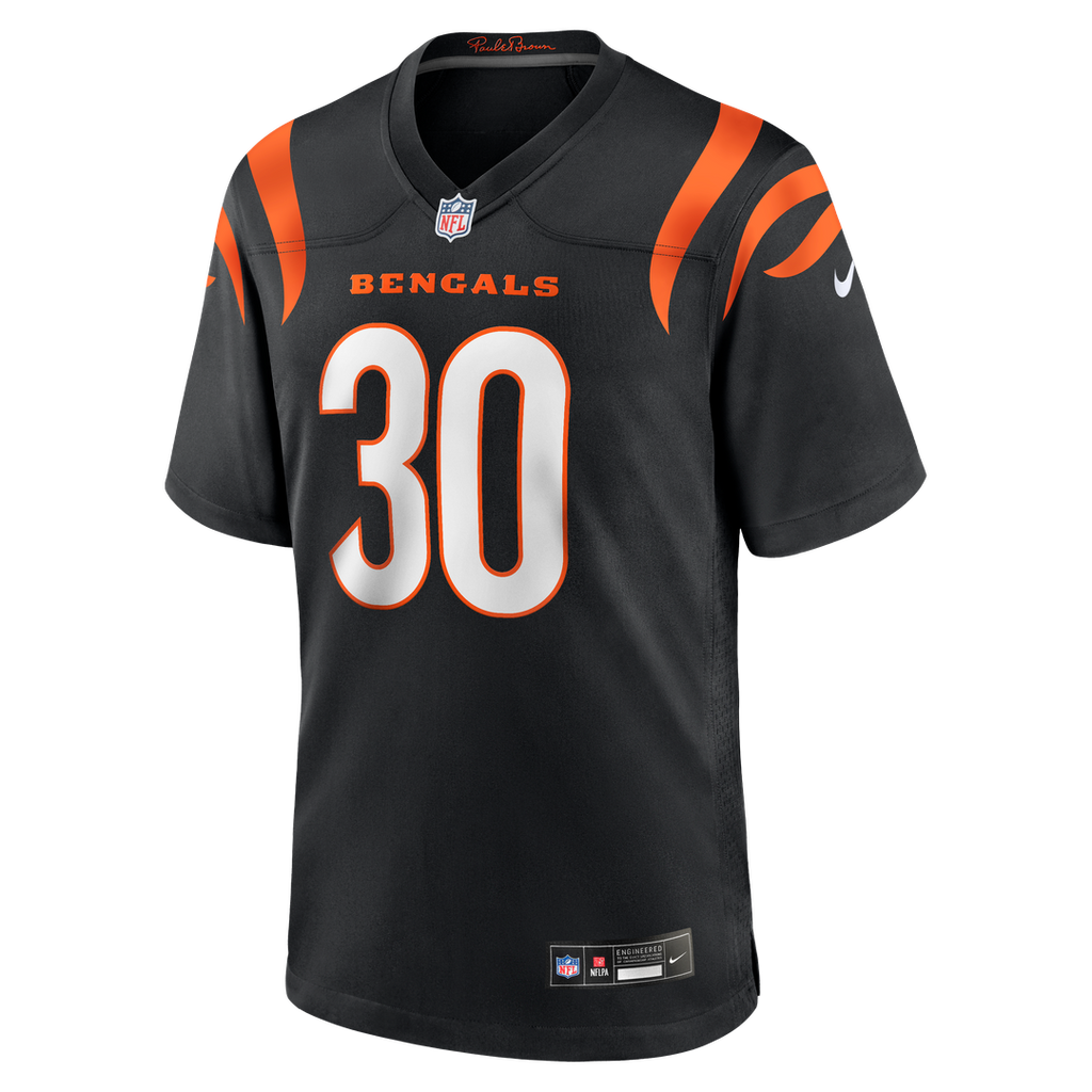 Chase Brown Cincinnati Bengals Black Team Game Jersey
