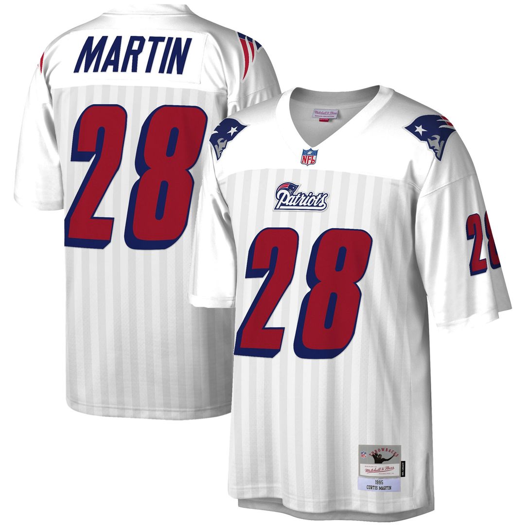 Curtis Martin New England Patriots White Legacy Replica Jersey