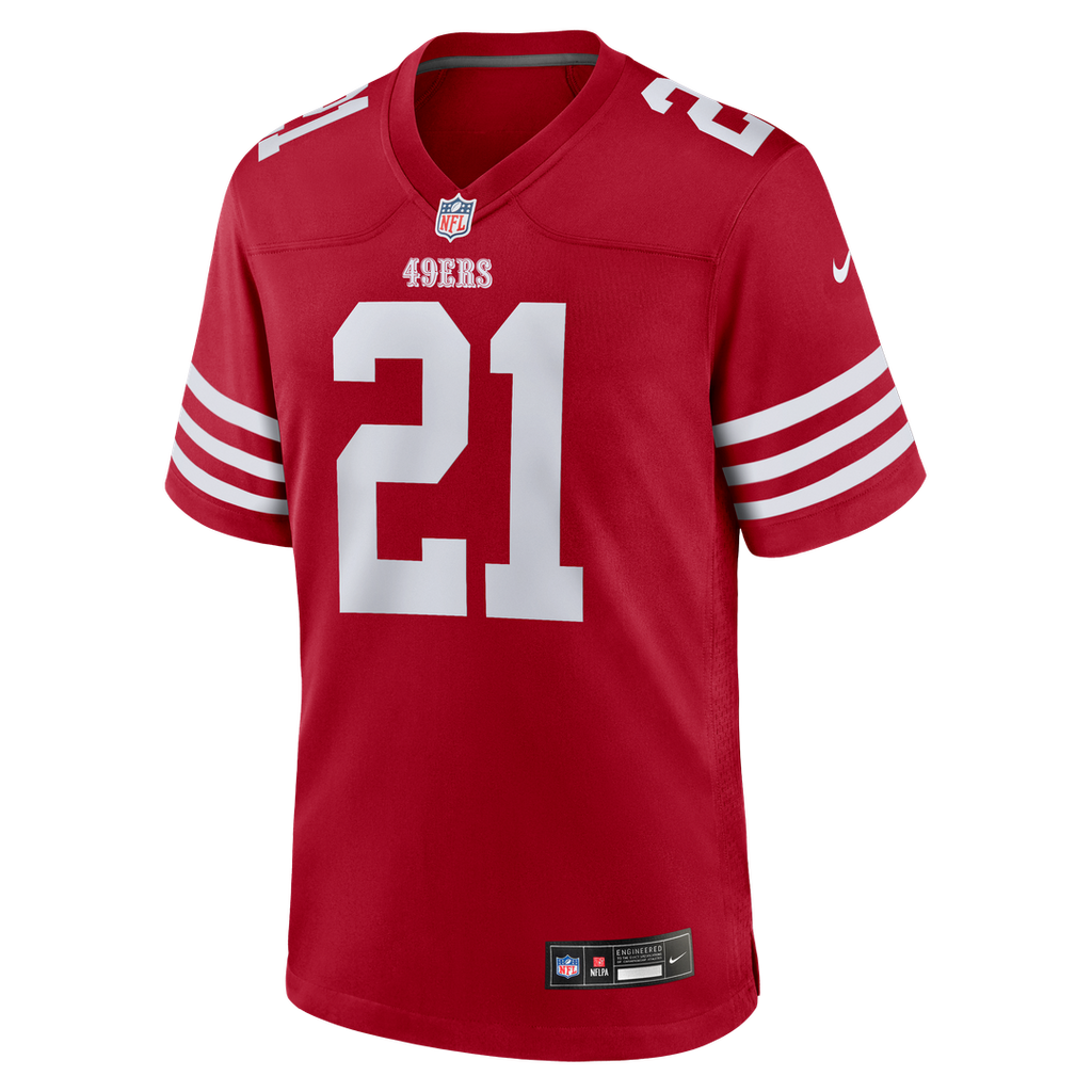 Deion Sanders San Francisco 49ers Scarlet Team Retired Player Game Jersey