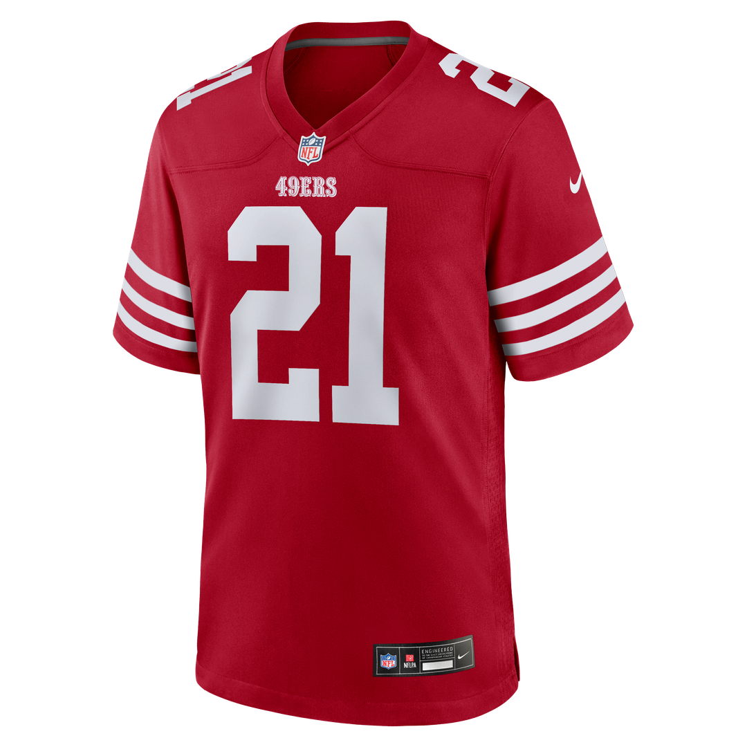 Deion Sanders San Francisco 49ers Scarlet Team Retired Player Game Jersey