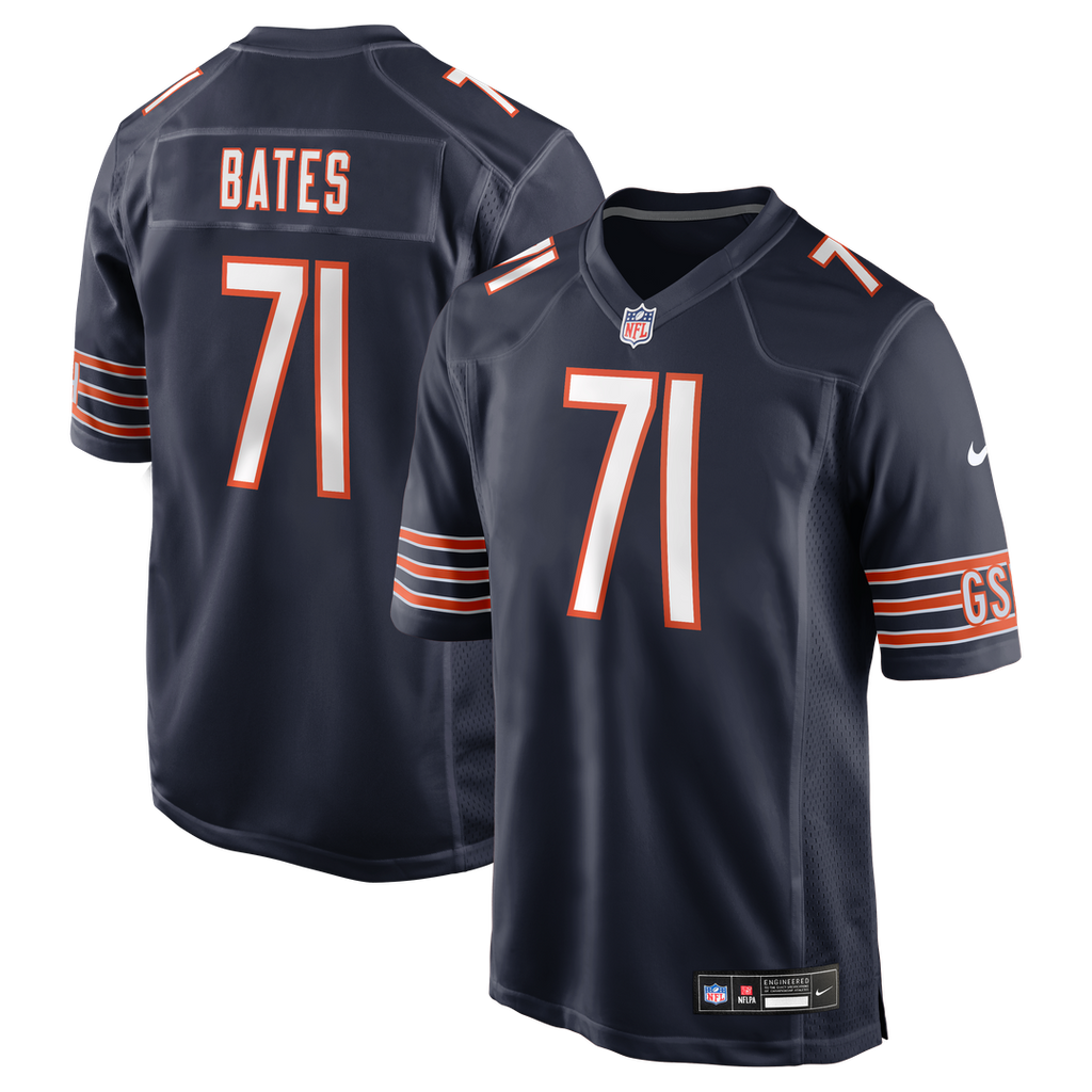 Ryan Bates Chicago Bears Navy Game Jersey