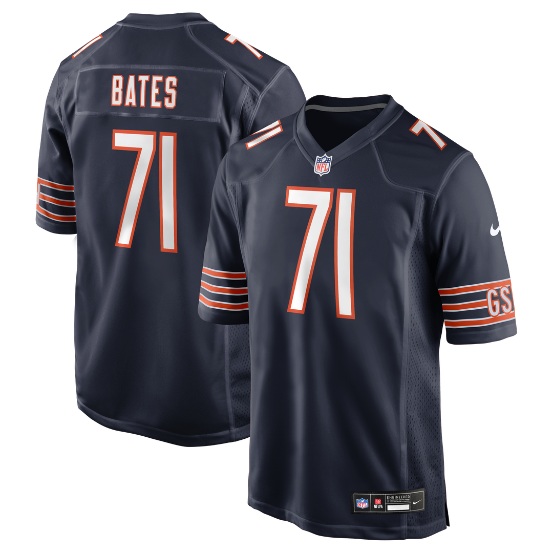 Ryan Bates Chicago Bears Navy Game Jersey