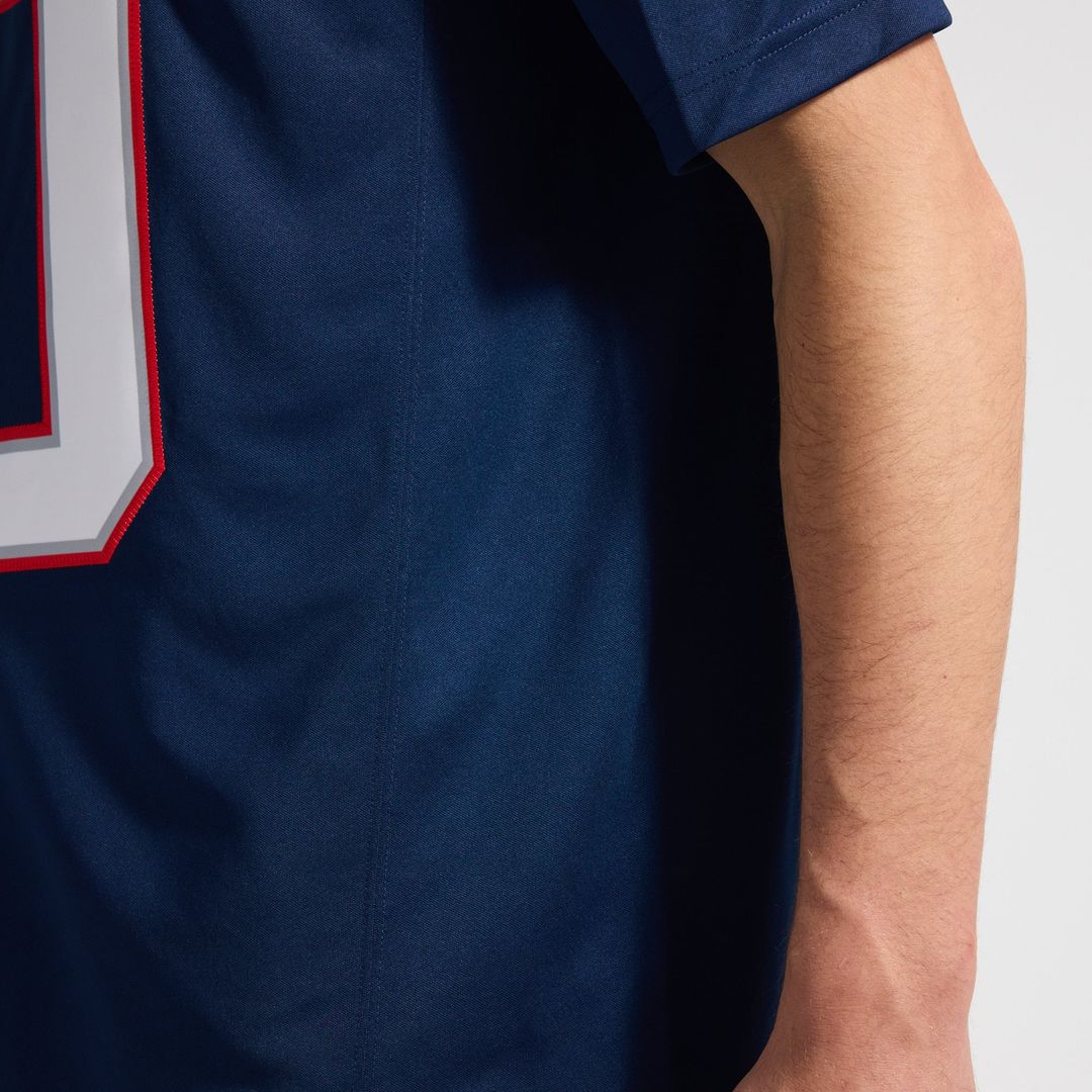 Drake Maye New England Patriots Navy Team Vapor F.U.S.E. Stitched Limited Jersey
