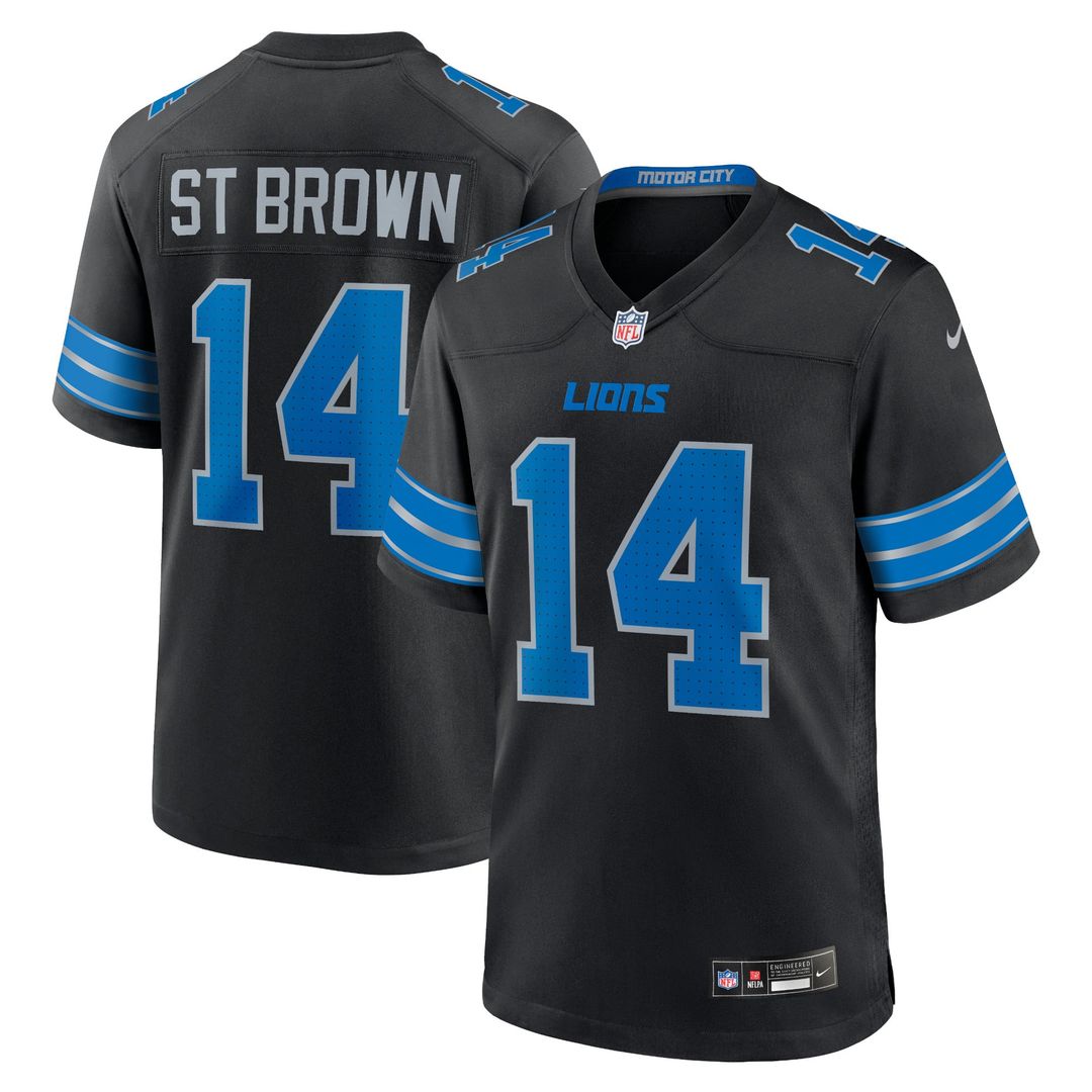 Amon-Ra St. Brown Detroit Lions Black 2nd Alternate Game Jersey