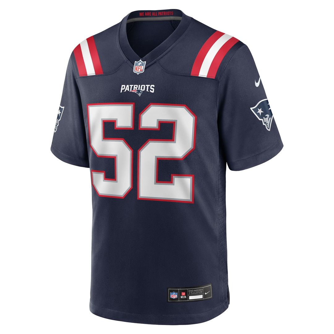 Marcus Bryant New England Patriots Navy Team Game Jersey