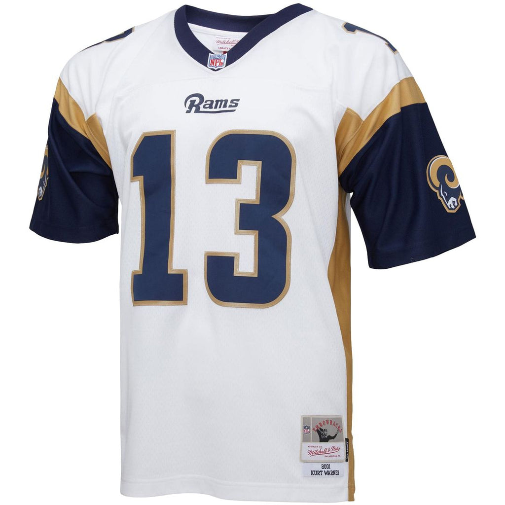 Kurt Warner Los Angeles Rams White Big & Tall 2001 Retired Player Replica Jersey