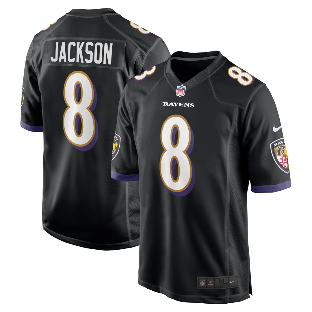 Lamar Jackson Baltimore Ravens Black Alternate Game Jersey