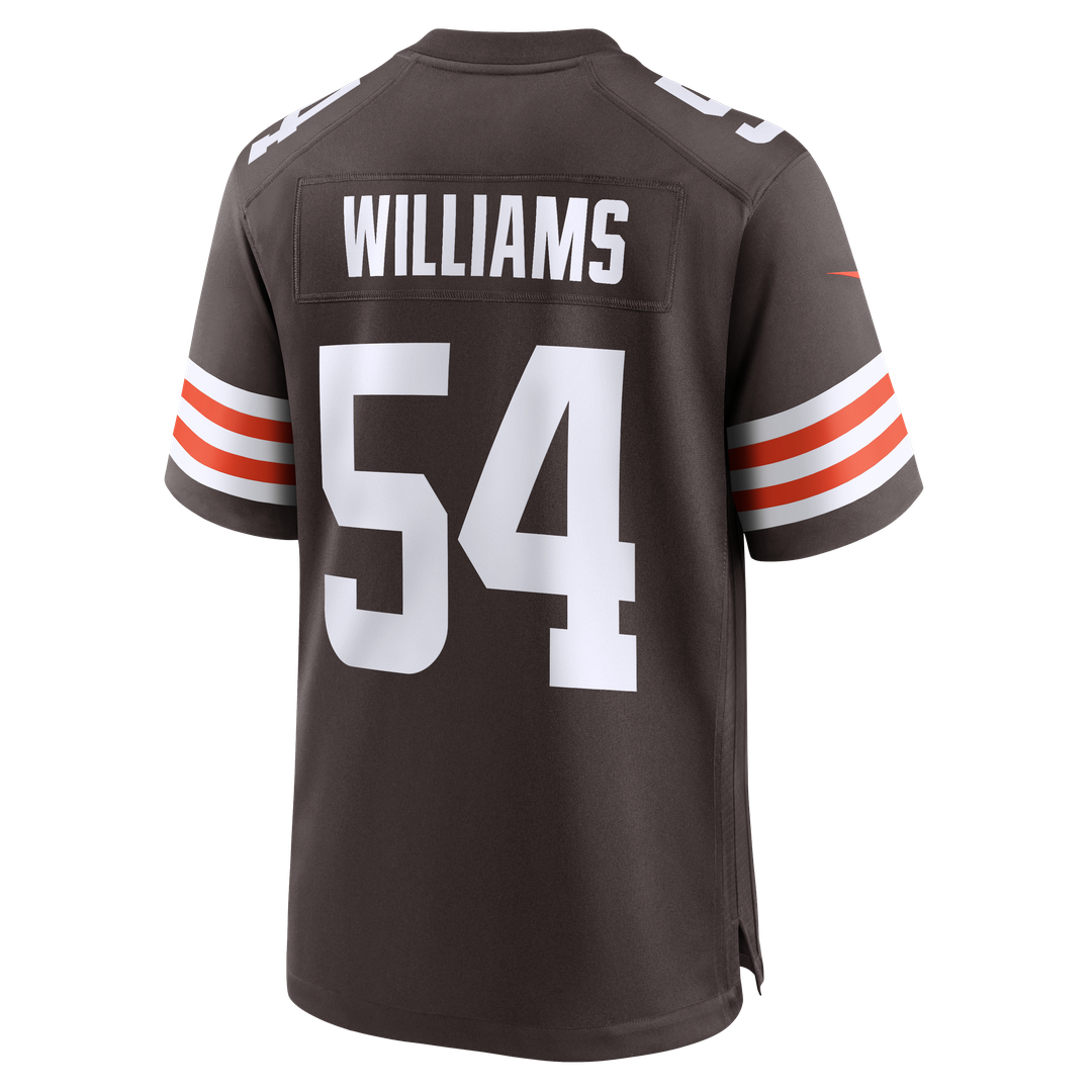 Sam Williams Cleveland Browns Brown Team Game Jersey