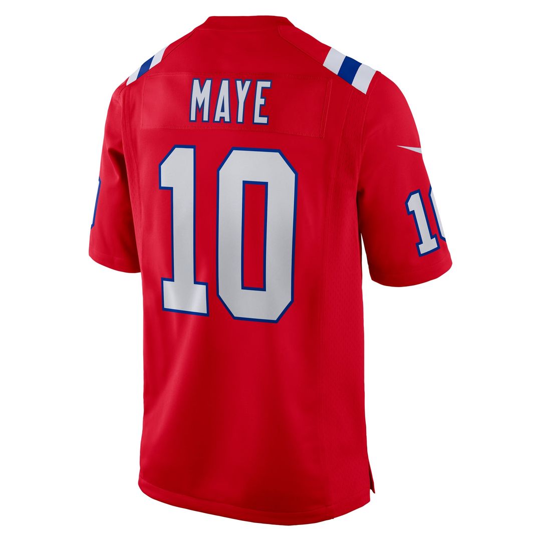 Drake Maye New England Patriots Navy Player Game Jersey