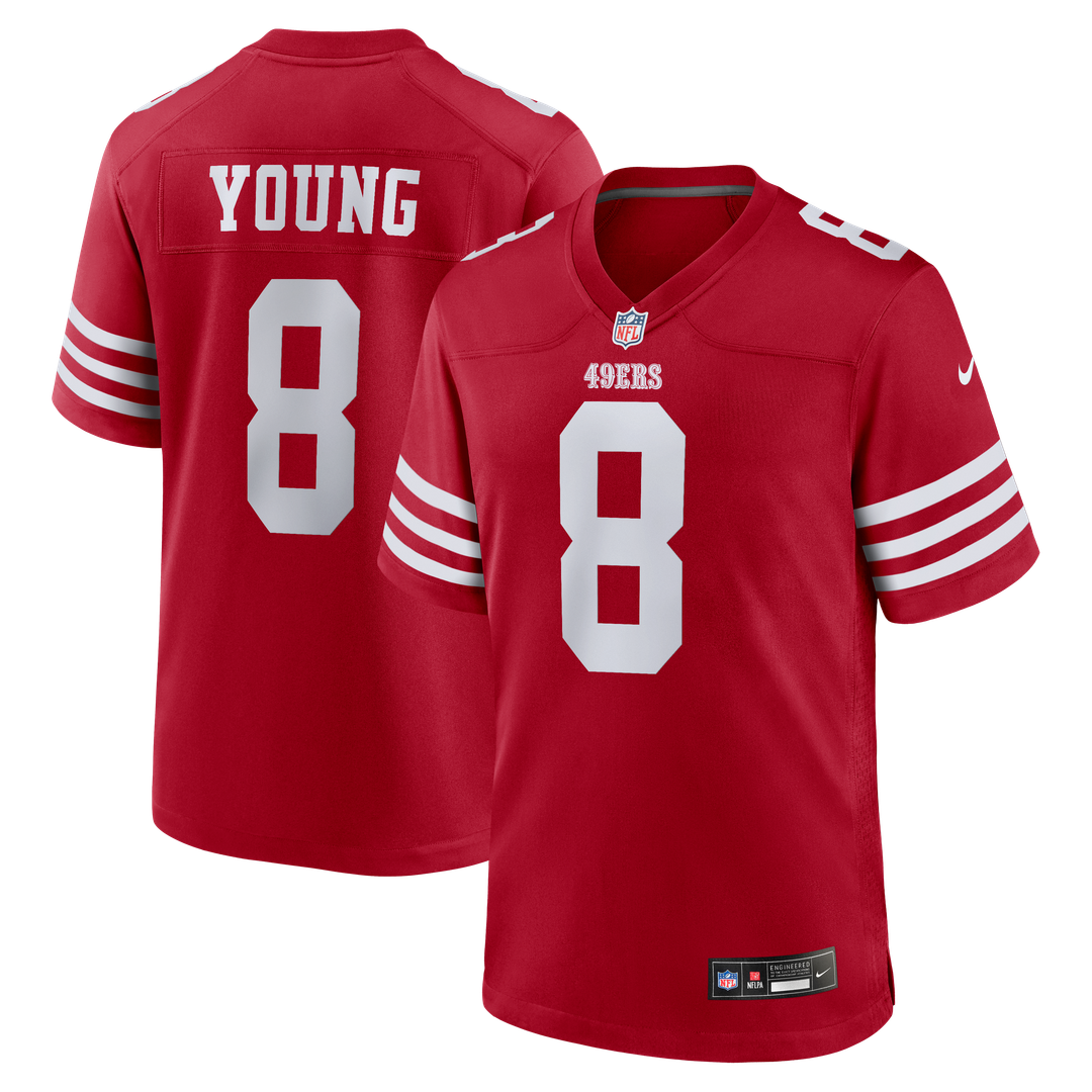 Steve Young San Francisco 49ers Scarlet Retired Player Game Jersey