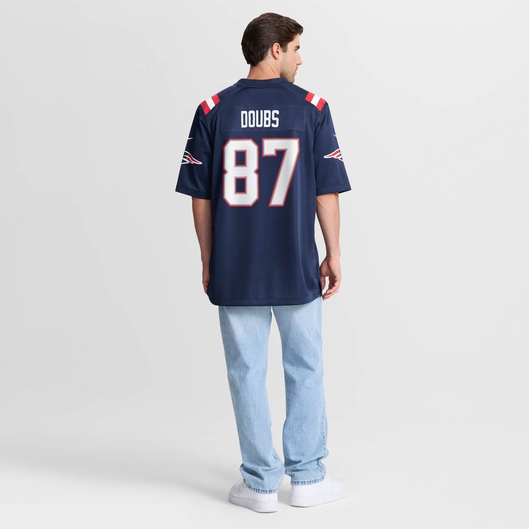 Romeo Doubs New England Patriots Navy Game Jersey