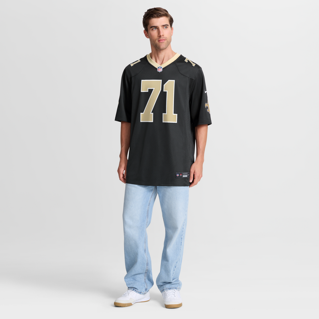 Kelvin Banks Jr. New Orleans Saints Black Game Player Jersey