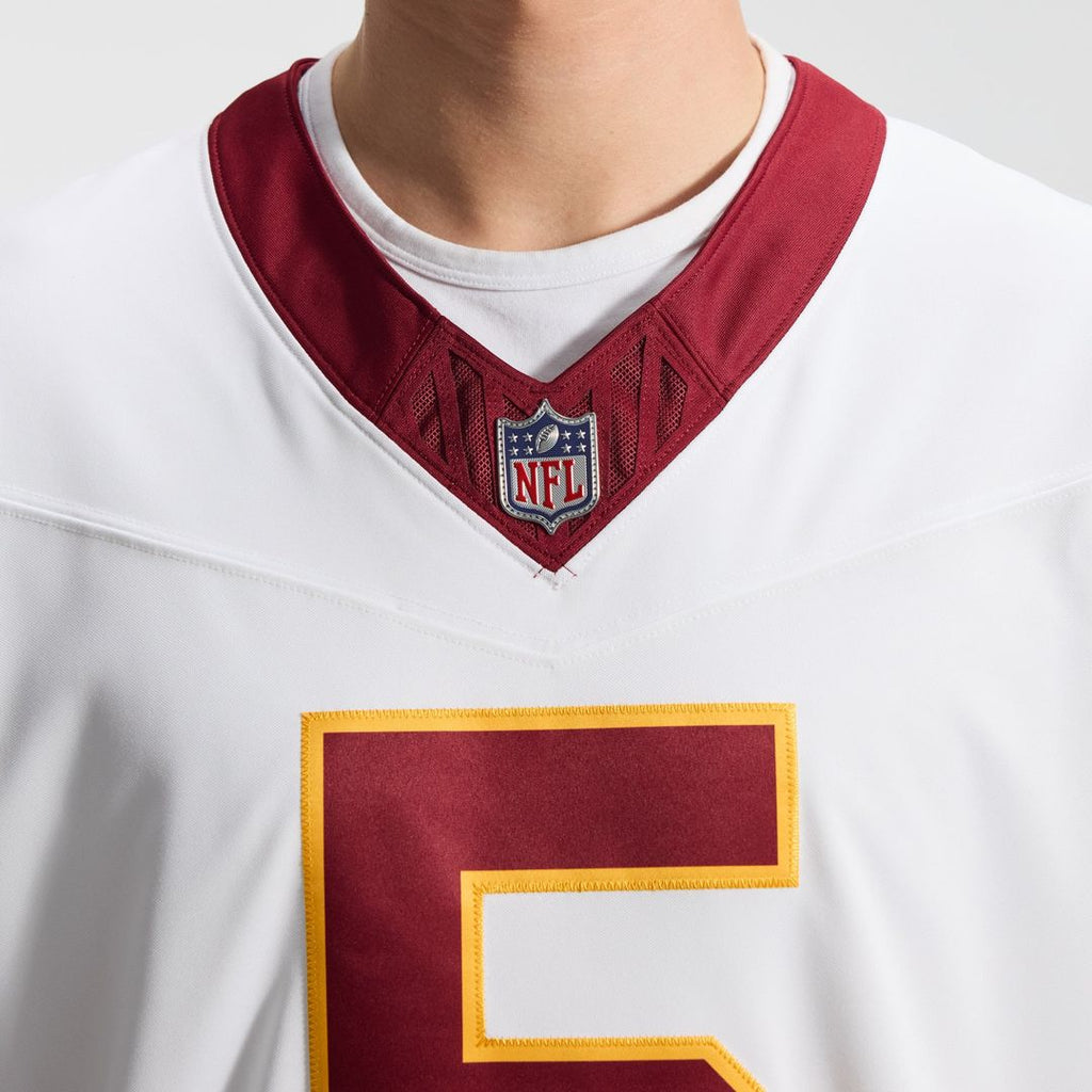Jayden Daniels Washington Commanders White Vapor F.U.S.E. Stitched Limited Jersey