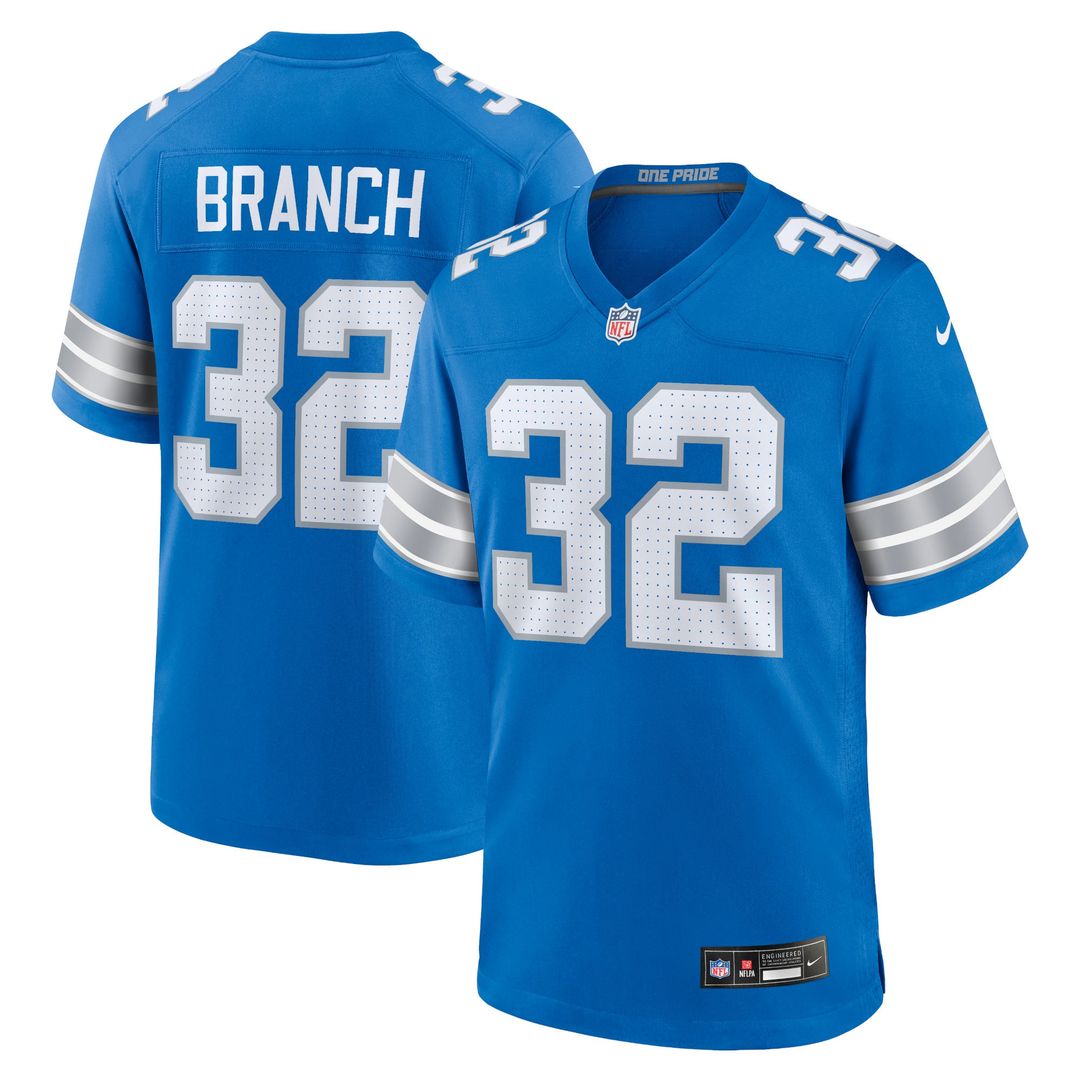Brian Branch Detroit Lions White White Game Jersey