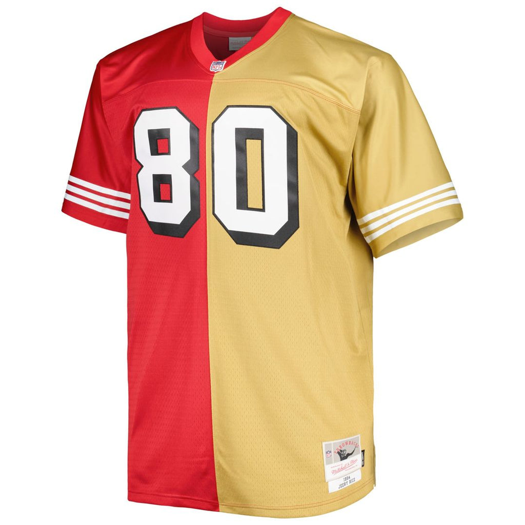 Jerry Rice San Francisco 49ers Scarlet/Gold Big & Tall Split Legacy Retired Player Replica Jersey