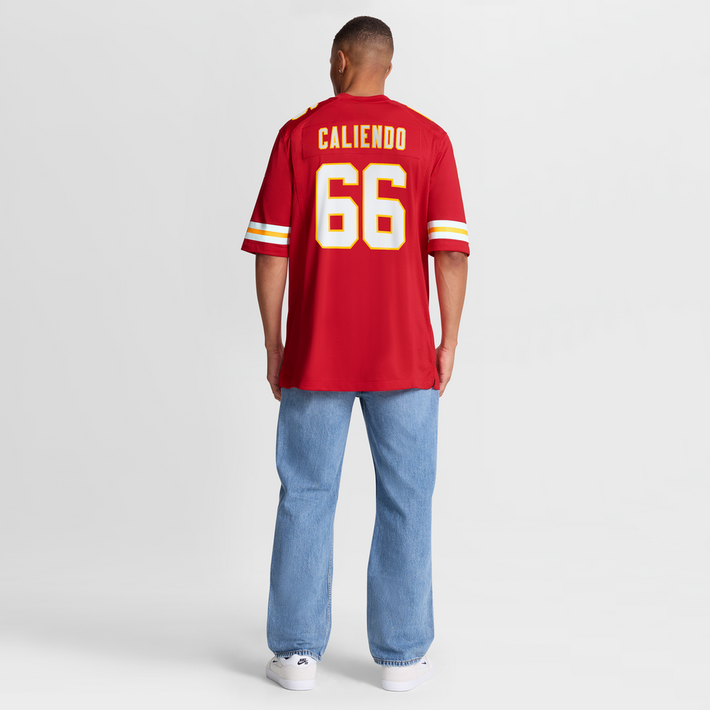 Mike Caliendo Kansas City Chiefs Red Game Player Jersey