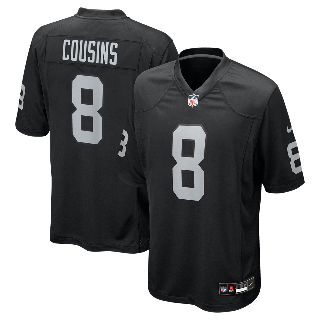 Kirk Cousins Las Vegas Raiders Black Team Game Jersey