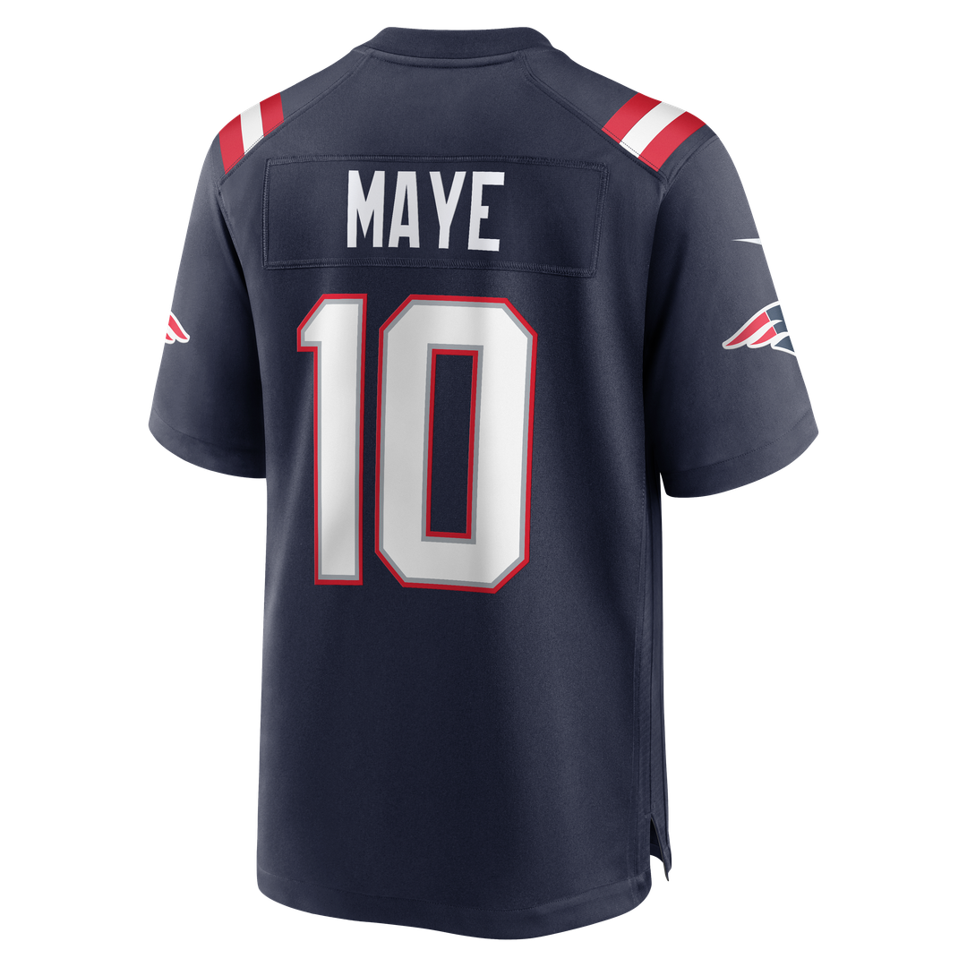 Drake Maye New England Patriots Navy Player Game Jersey