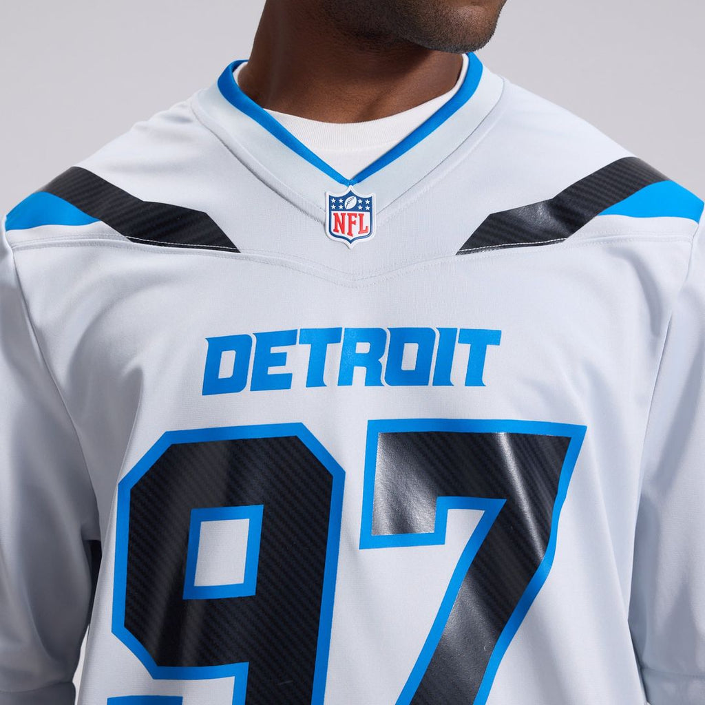 Aidan Hutchinson Detroit Lions Silver 2026 Rivalries Collection Game Jersey