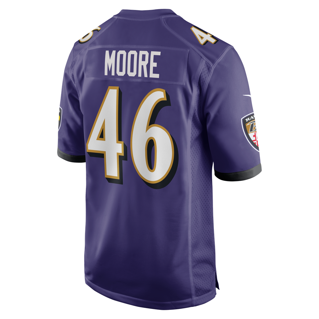 Nick Moore Baltimore Ravens Purple Game Jersey