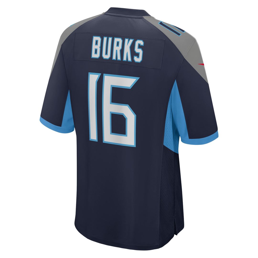 Treylon Burks Tennessee Titans Navy Player Game Jersey