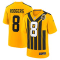 Aaron Rodgers Pittsburgh Steelers Gold Alternate 1933 Throwback Game Jersey