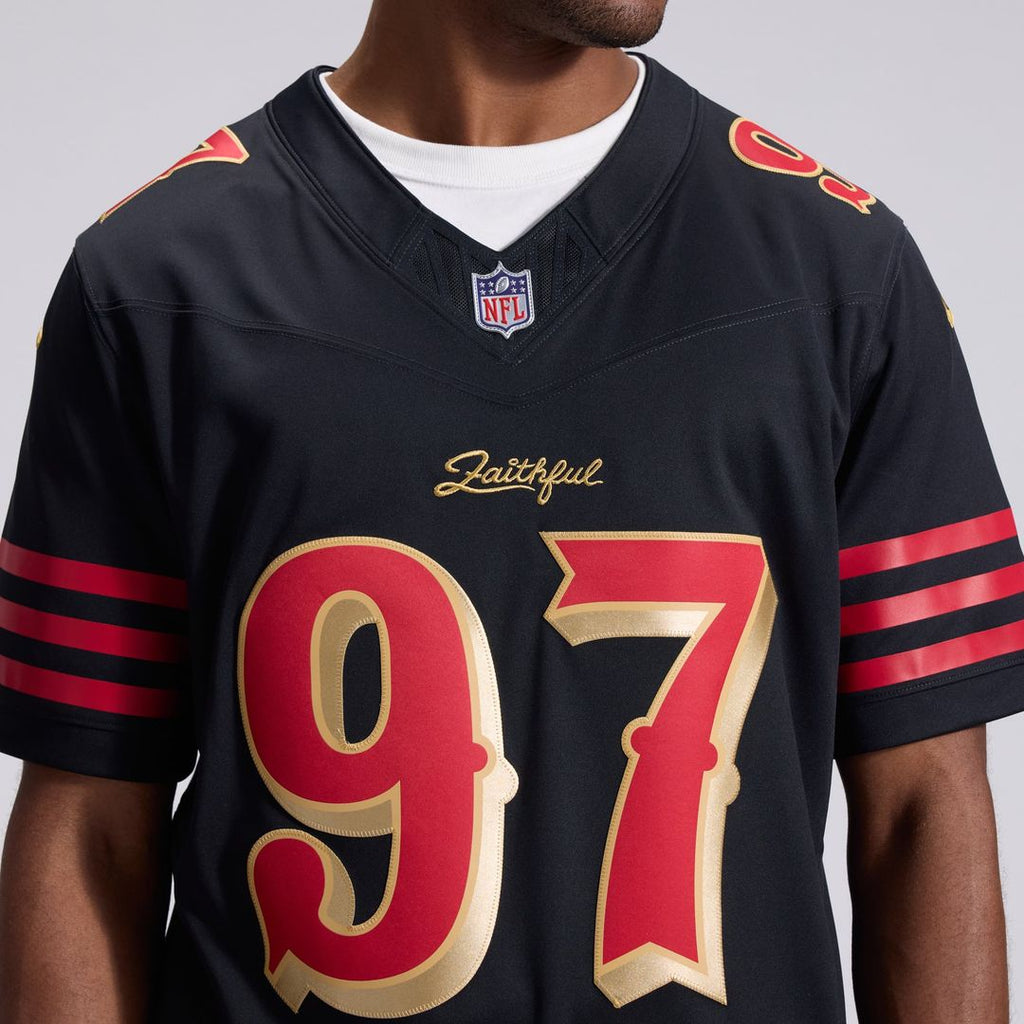 Nick Bosa San Francisco 49ers Black Rivalries Collection Stitched Limited Jersey