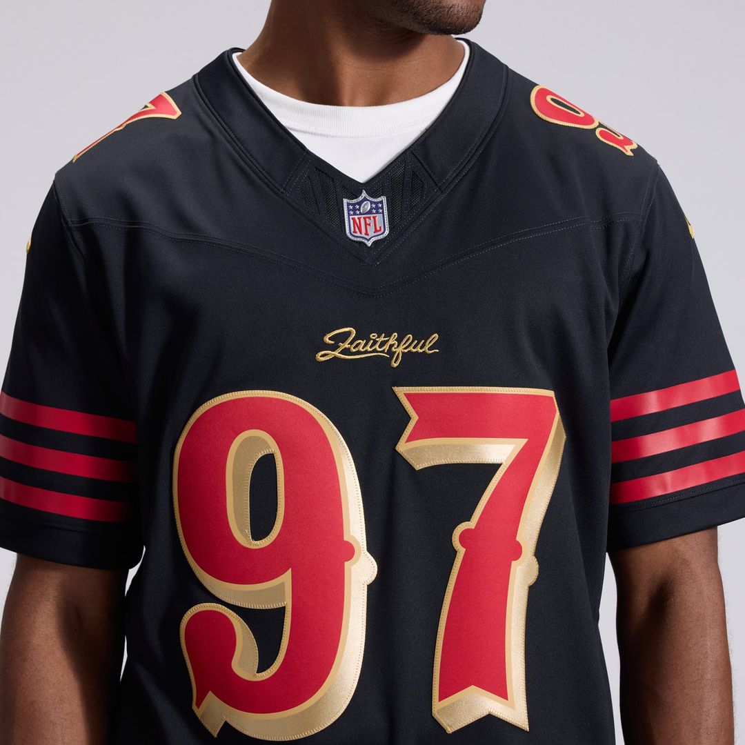 Nick Bosa San Francisco 49ers Black Rivalries Collection Stitched Limited Jersey