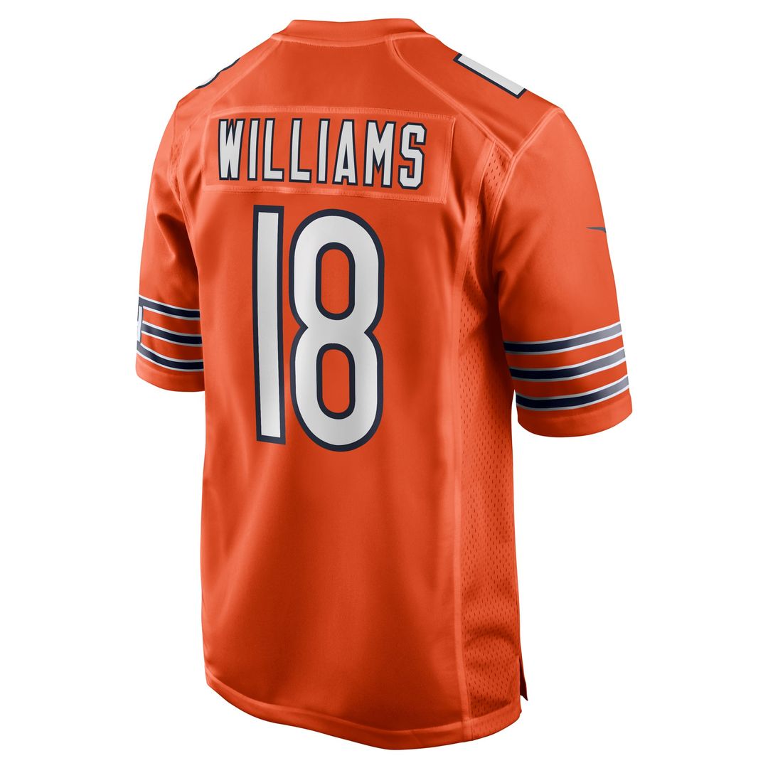 Caleb Williams Chicago Bears Orange Alternate Player Game Jersey