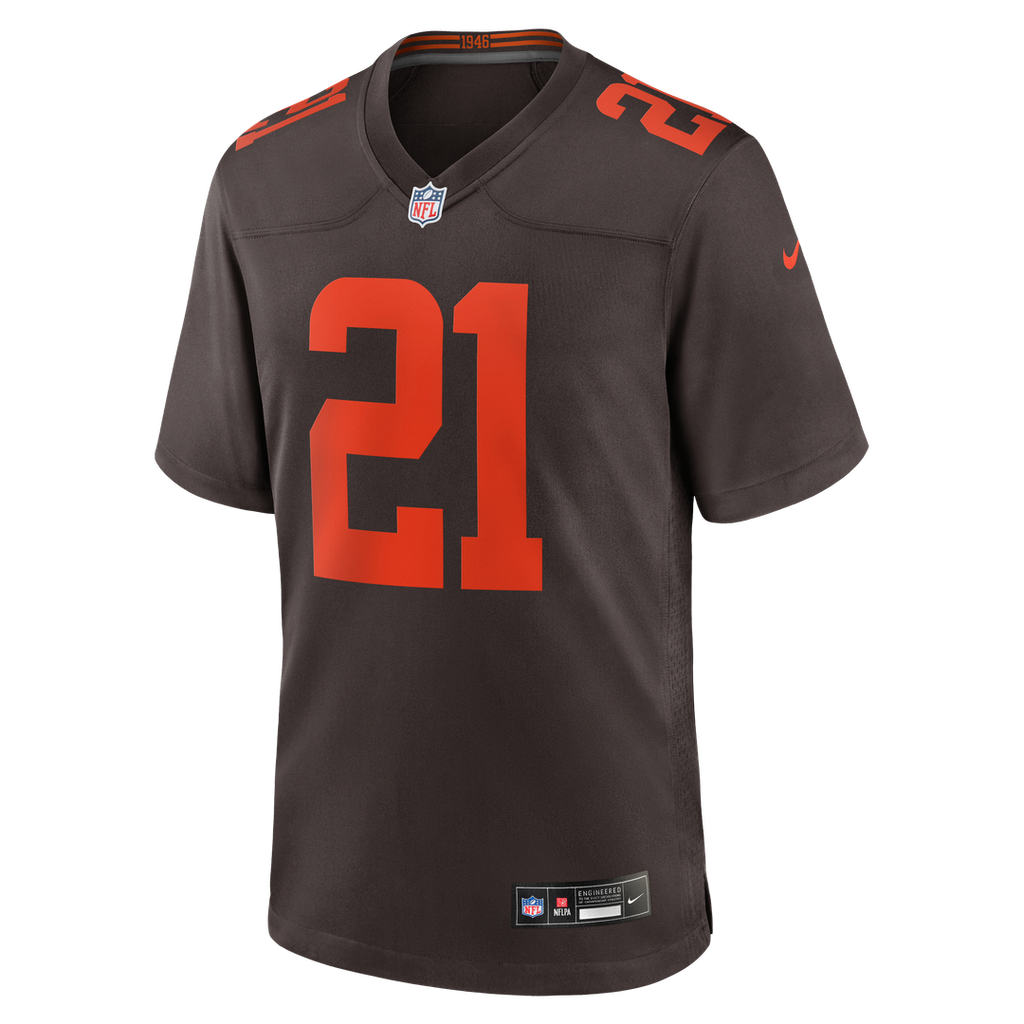 Denzel Ward Cleveland Browns Brown Alpha Dawg Game Jersey
