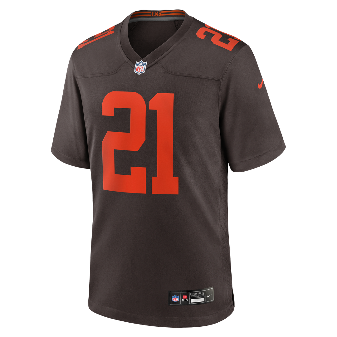 Denzel Ward Cleveland Browns Brown Alpha Dawg Game Jersey