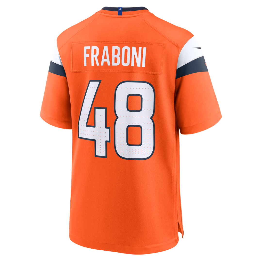 Mitchell Fraboni Denver Broncos Orange Team Game Jersey