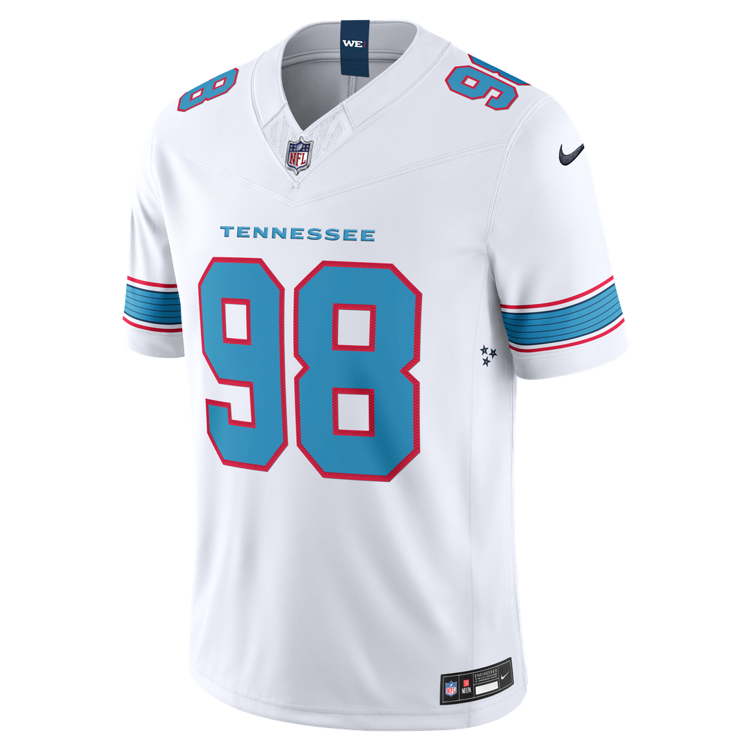 Jeffery Simmons Tennessee Titans White Vapor F.U.S.E. Stitched Limited Jersey