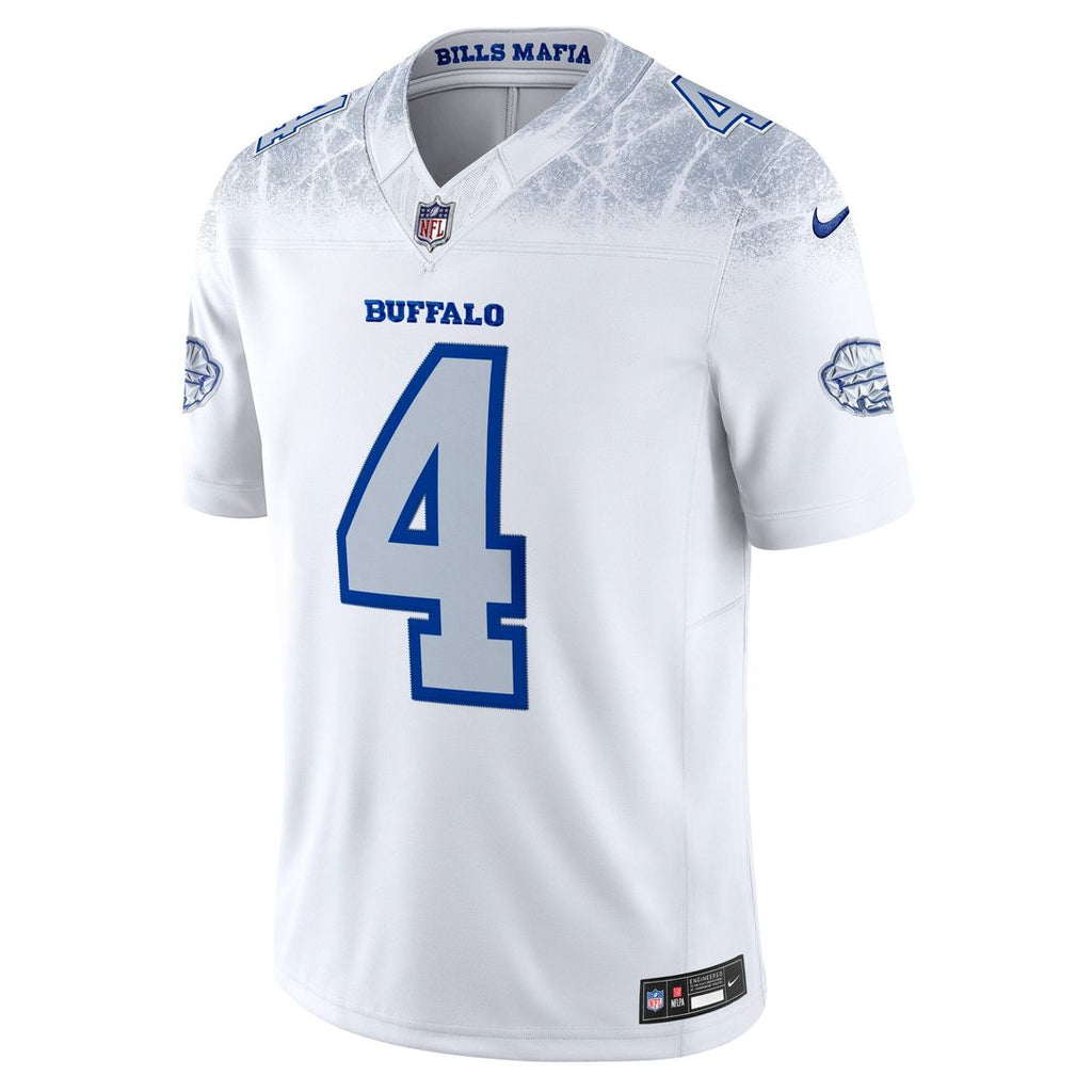 James Cook III Buffalo Bills White Rivalries Collection Stitched Limited Jersey