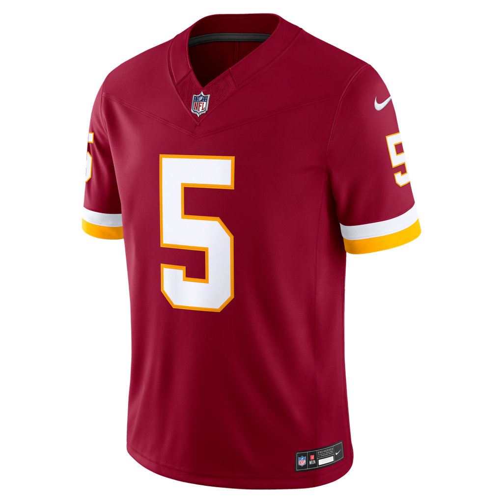 Jayden Daniels Washington Commanders White Vapor F.U.S.E. Stitched Limited Jersey