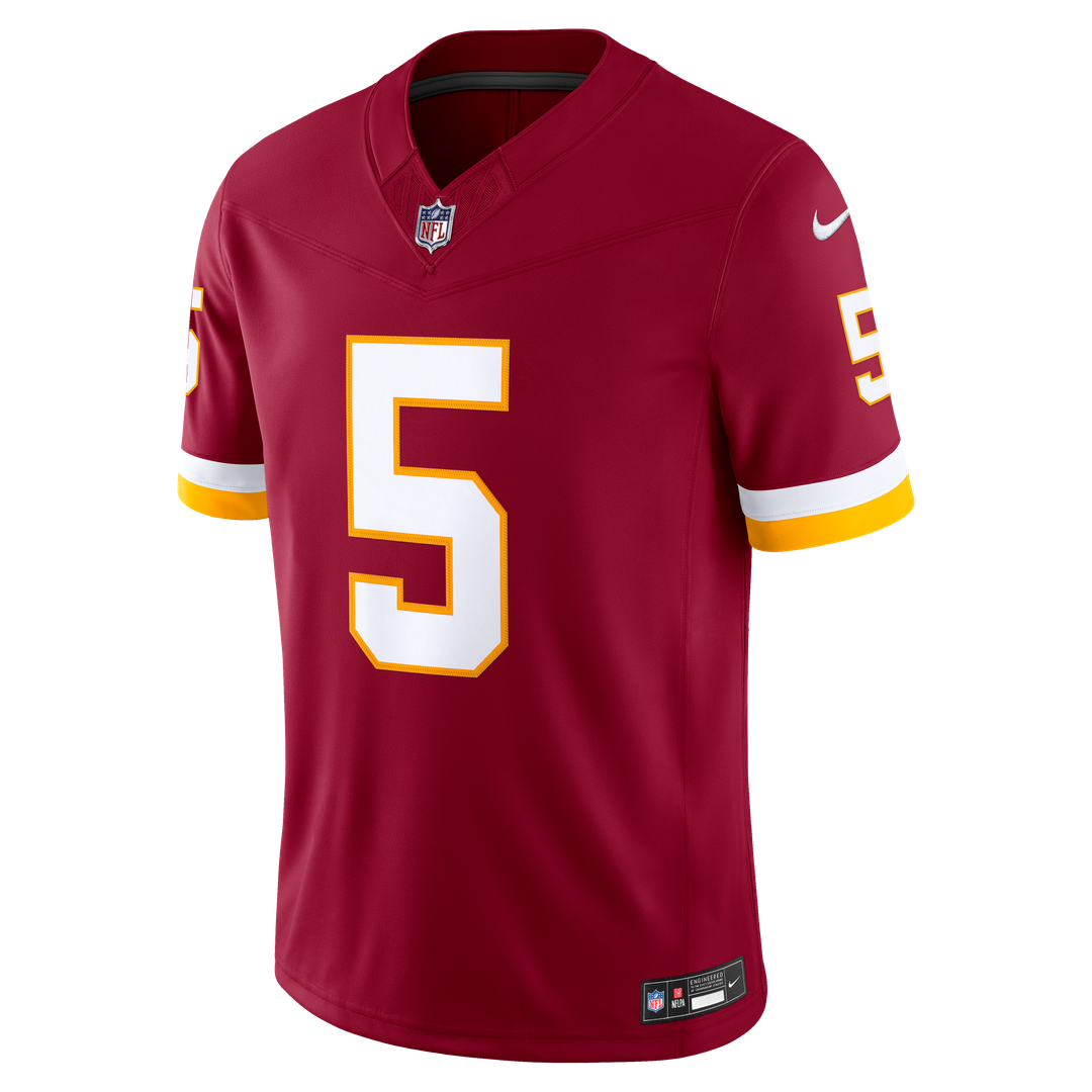 Jayden Daniels Washington Commanders White Vapor F.U.S.E. Stitched Limited Jersey