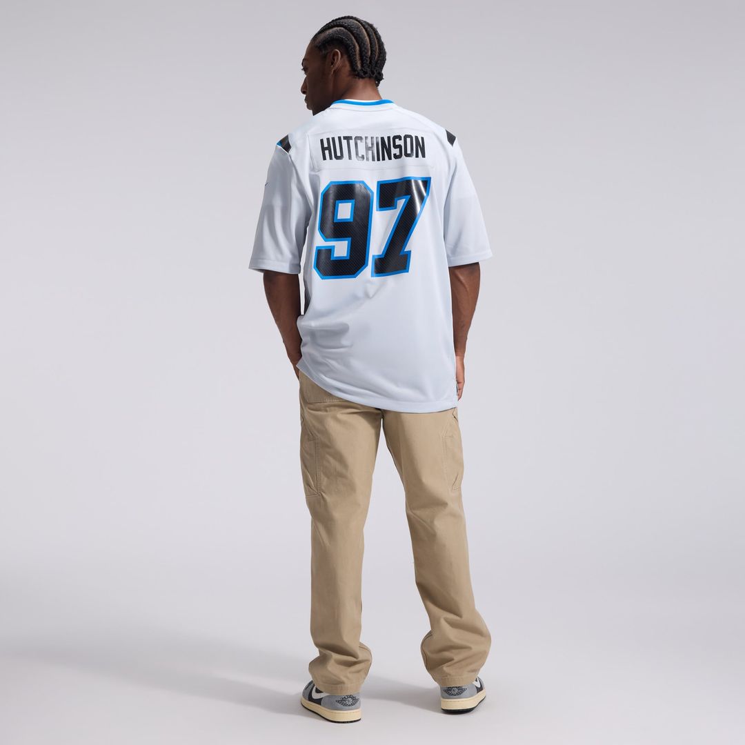 Aidan Hutchinson Detroit Lions Silver 2026 Rivalries Collection Game Jersey